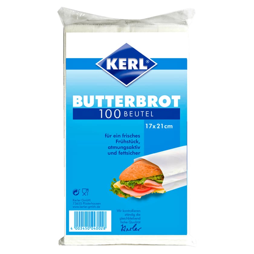 Kerl Butterbrot-Beutel 17x21cm 100 Stück